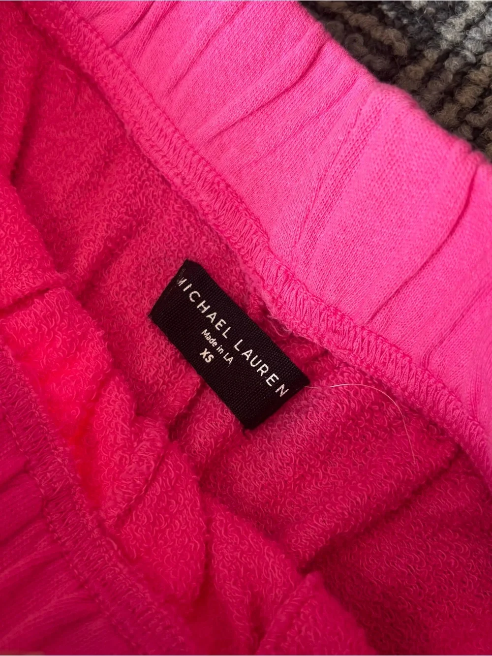 Michael Lauren knit set XS Pink Sweatsuit Crew Neck Wide Leg Pants - Picture 4 of 11